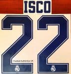 2019-20 Real Madrid UCL Third Shirt ISCO#22 Official SportingiD Name Number Set