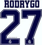 2019-20 Real Madrid UCL Third Shirt RODRYGO#27 Official SportingiD Name Number Set