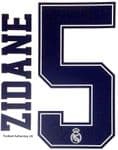 2019-20 Real Madrid UCL Third Shirt ZIDANE#5 Official SportingiD Name Number Set
