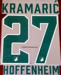 2019-20 TSG Hoffenheim Away Shirt KRAMARIC#27 Official Football Name Number Set