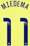 2019-23 Arsenal**FA WSL**Away/Third Shirt MIEDEMA#11 Official Football Name Number Set
