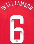 2019-23 Arsenal**FA WSL**Home/Away/Third Shirt WILLIAMSON#6 Official Football Name Number Set