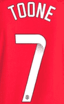 2019-23 Manchester United FA WSL Home/Away/Third Shirt TOONE#7 Official Football Name Number Set