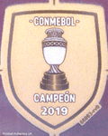 2019 Brazil COPA AMERICA CHAMPIONS Official Player Issue Size Football Soccer Badge Patch.