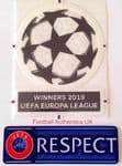 2019 Chelsea EUROPA LEAGUE CHAMPIONS Official Player Issue Size Football Badge Patch Set