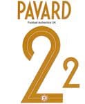 2019 France CENTENARY Home Shirt PAVARD#2 Nike PS-Pro Football Name Number Set