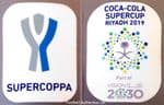 2019 Lazio vs Juventus SUPERCOPPA FINAL RIYADH Official Player Issue Size Football Badge Patch Set