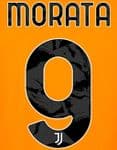 2020-21/22 Juventus MORATA#9 Home & Third Shirt Official DekoGraphics Name Number Set