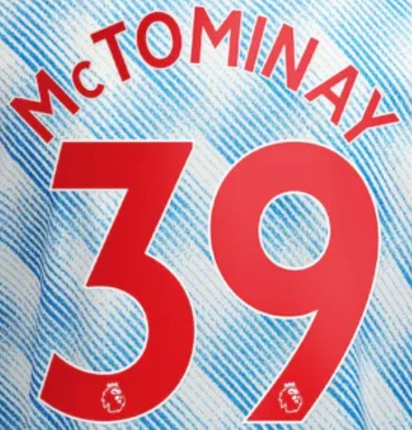 マンチェスター・ユナイテッド MCTOMINAY 39 オーセンティックXL 2020-21/22 Manchester United Away/Third Shirt McTOMINAY 39