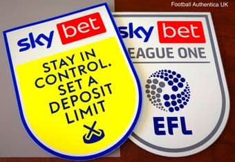 2020-21/22 Sky Bet EFL League One Official Player Issue Size Football Soccer Badge Patch Set