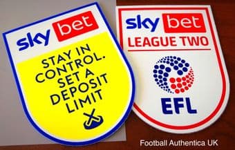 2020-21/22 Sky Bet EFL League Two Official Player Issue Size Football Soccer Badge Patch Set