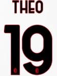 2020-21 AC Milan Away Shirt THEO#19 Official Stilscreen Name Number Set