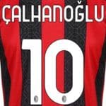 2020-21 AC Milan Home & Third Shirt CALHANOGLU#10 Official Stilscreen Name Number Set