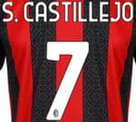2020-21 AC Milan Home & Third Shirt S.CASTILLEJO#7 Official Stilscreen Name Number Set