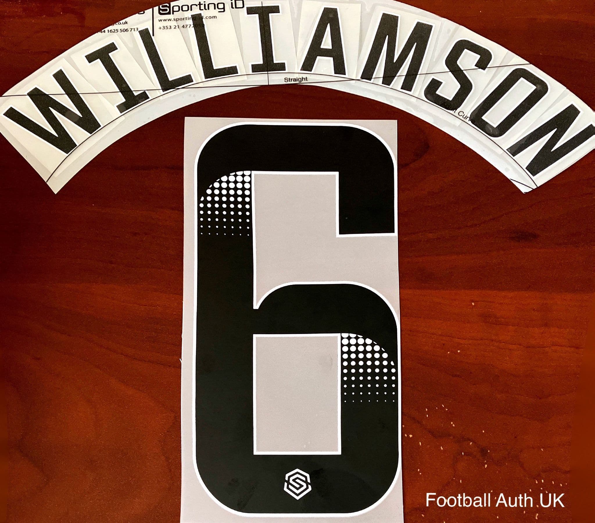 2020-21 Arsenal FA WSL Away Shirt WILLIAMSON#6 Official Football Name  Number Set