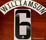 2020-21 Arsenal FA WSL Away Shirt WILLIAMSON#6 Official Football Name Number Set