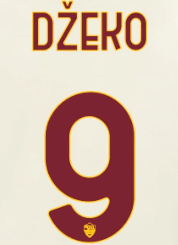 Flocage Officiel - AS Roma, Dzeko, 2015/2016, Away, Bordeaux