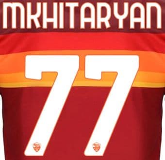 2020-21 AS Roma Home/Third Shirt MKHITARYAN#77 Official Stilscreen Name Number Set