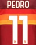 2020-21 AS Roma Home/Third Shirt PEDRO#11 Official Stilscreen Name Number Set