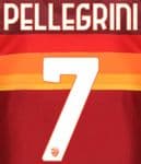 2020-21 AS Roma Home/Third Shirt PELLEGRINI#7 Official Stilscreen Name Number Set