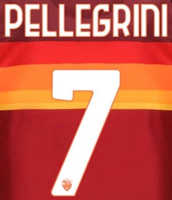 2020-21 AS Roma Home/Third Shirt PELLEGRINI#7 Official Stilscreen Name Number Set
