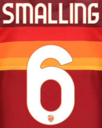 2020-21 AS Roma Home/Third Shirt SMALLING#6 Official Stilscreen Name Number Set