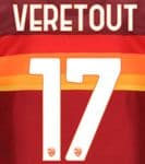 2020-21 AS Roma Home/Third Shirt VERETOUT#17 Official Stilscreen Name Number Set