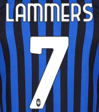 2020-21 Atalanta LAMMERS#7 Home & Third Shirt Official Stilscreen Name Number Set