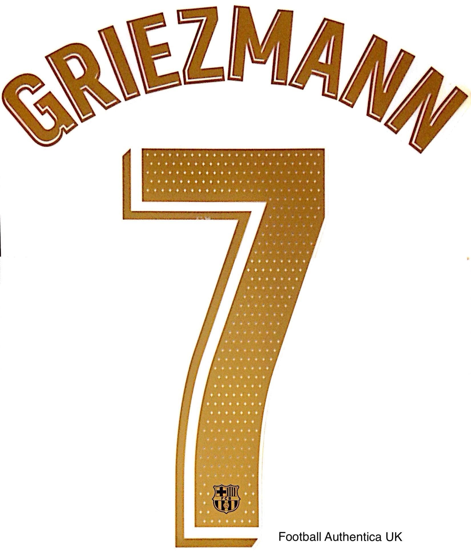 2020-21 Barcelona GRIEZMANN 7 La Liga Away Shirt Official Player Issue Match Name Number Set