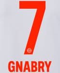 2020-21 Bayern Munich Away Shirt GNABRY#7 Official Avery Dennison Name Number Set