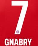 2020-21 Bayern Munich Home Shirt GNABRY#7 Official Avery Dennison Name Number Set