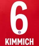 2020-21 Bayern Munich Home Shirt KIMMICH#6 Official Avery Dennison Name Number Set