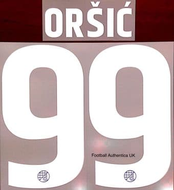 2020-21 Dinamo Zagreb Home Shirt ORSIC#99 Official Player Issue Size Name Number Set
