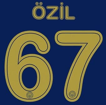 2020-21 Fenerbahce Third Shirt OZIL#67 Official Player Issue Size Name Number Set