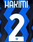 2020-21 Inter Milan HAKIMI#2 Home Shirt Official Player Issue Size Name Number Set