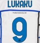 2020-21 Inter Milan LUKAKU#9 Away Shirt Official Player Issue Size Name Number Set