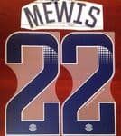 2020-21 Manchester City FA WSL Home/Third Shirt MEWIS#22 Official Name Number Set