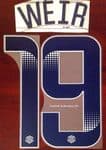 2020-21 Manchester City FA WSL Home/Third Shirt WEIR#19 Official Name Number Set
