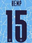 2020-21 Manchester City UWCL**Women's Champions League**Home Shirt HEMP#15 Official Name Number Set