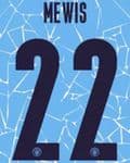 2020-21 Manchester City UWCL**Women's Champions League**Home Shirt MEWIS#22 Official Name Number Set