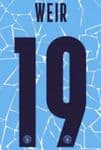 2020-21 Manchester City UWCL**Women's Champions League**Home Shirt WEIR#19 Official Name Number Set