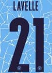 2020-21 Manchester City UWCL*Womens Champions League*Home Shirt LAVELLE#21 Official Name Number Set
