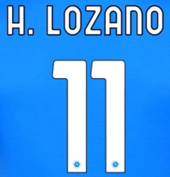 2020-21 Napoli**Serie A & Europa**Home Shirt H.LOZANO#11 Official Player Issue Size Name Number Set