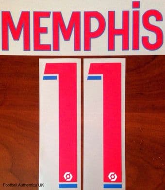 2020-21 Olympique Lyonnais**Lyon** MEMPHIS#11 Home Shirt Official Player Issue Size Name Number Set