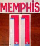 2020-21 Olympique Lyonnais**Lyon** MEMPHIS#11 Home Shirt Official Player Issue Size Name Number Set