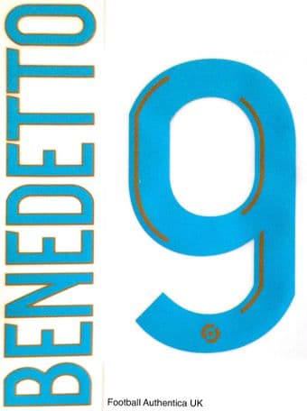 2020-21 Olympique Marseille BENEDETTO#9 Home Shirt Official Player Issue Size Name Number Set