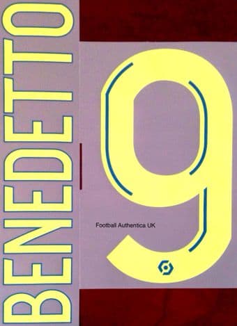 2020-21 Olympique Marseille BENEDETTO#9 Third Shirt Official Player Issue Size Name Number Set