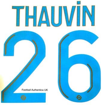 2020-21 Olympique Marseille THAUVIN#26 Home Shirt Official Player Issue Size Name Number Set
