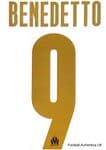 2020-21 Olympique Marseille UCL Home Shirt BENEDETTO#9 Official Player Issue Size Name Number Set