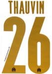 2020-21 Olympique Marseille UCL Home Shirt THAUVIN#26 Official Player Issue Size Name Number Set
